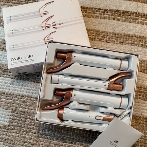 T3 Twirl Trio Curling Iron Set - White and Rose Gold - Picture 12 of 15